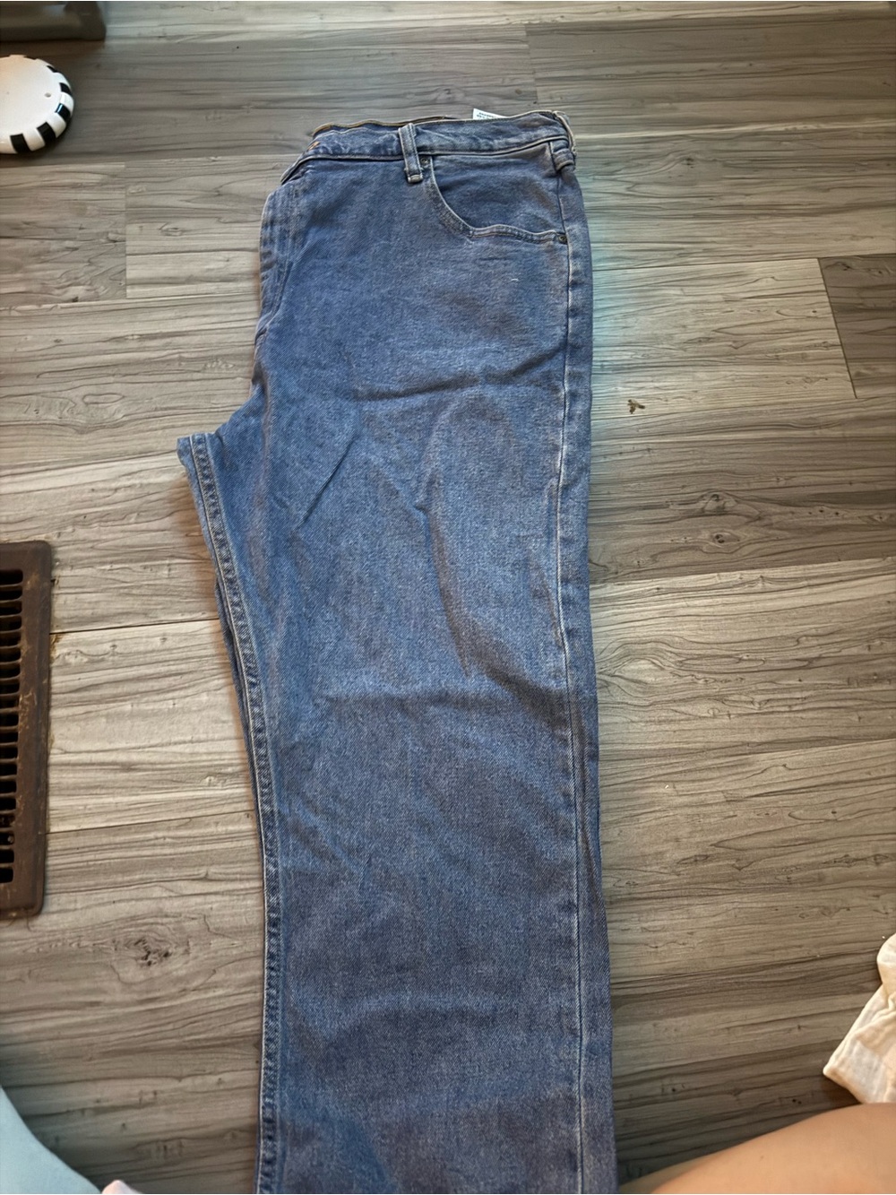 Wrangler Mid Wash Blue Straight Jeans